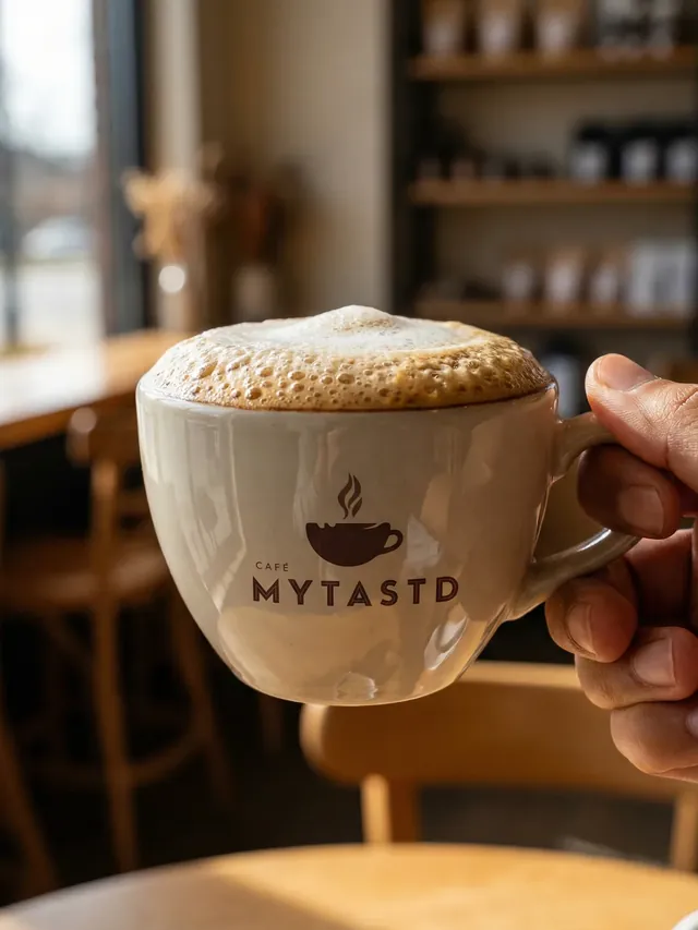 MYTASTD, Eigenes Konzept: Café-Marke mit Logo und Mockups